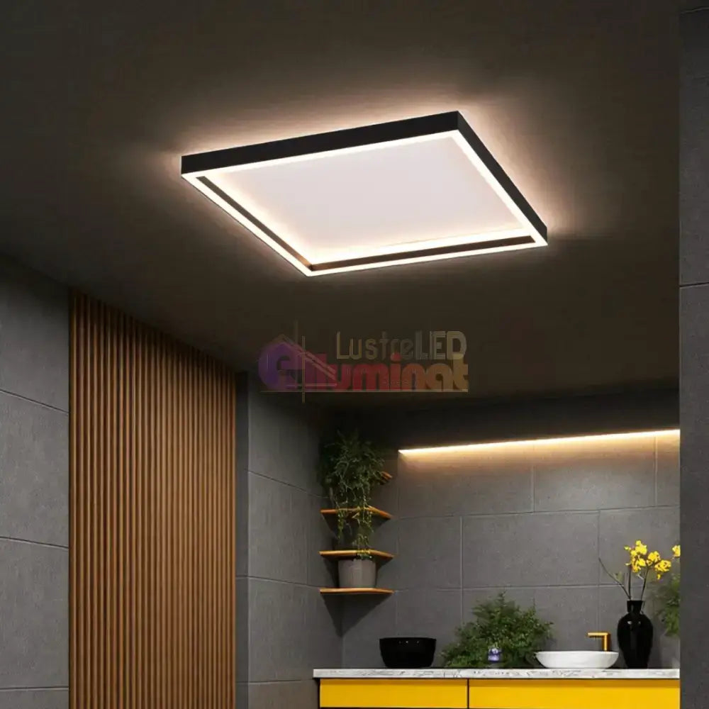 Plafoniera LED ROTONDA Black Premium lustreled.ro