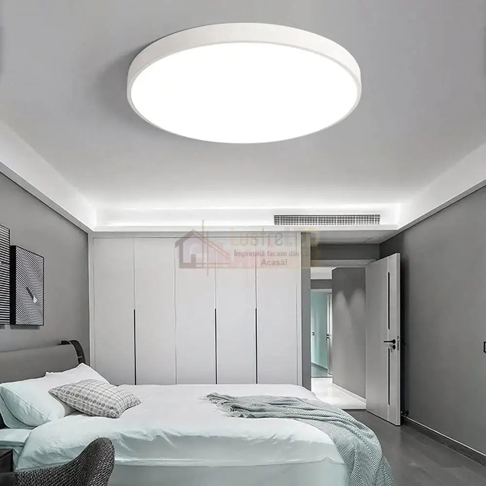 Plafoniera LED Rotunda 50cm IP44 ULTRA-THIN Echivalent 600W ALB RECE / 60W / ALBA led ceiling light