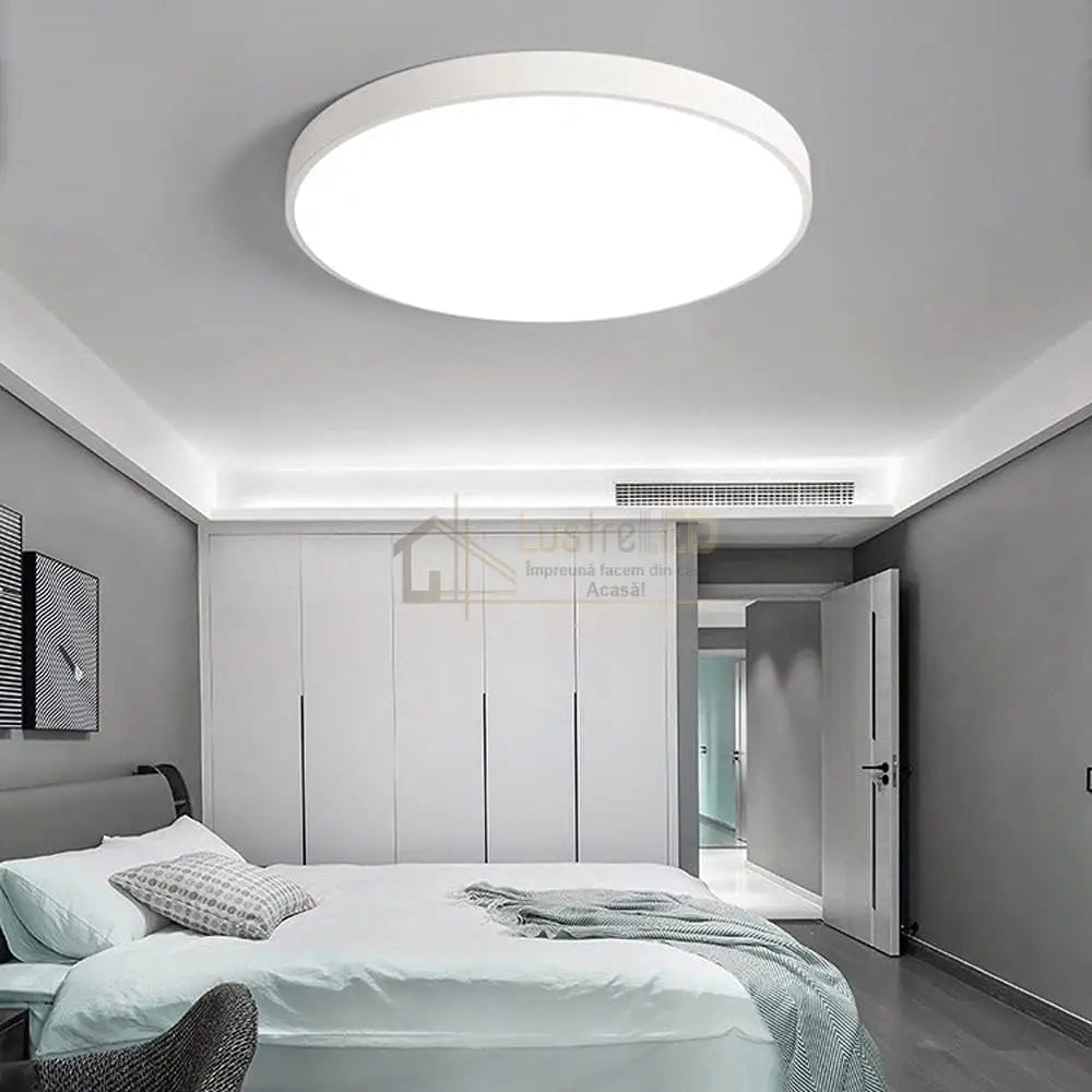 Plafoniera LED Rotunda 50cm IP44 ULTRA-THIN Echivalent 600W ALBA / ALB RECE / 60W led ceiling light