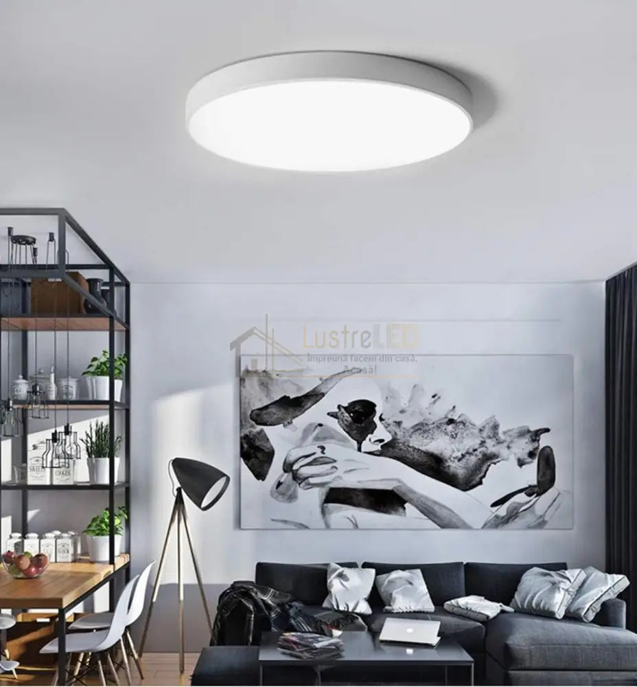 Plafoniera Led Rotunda 50Cm Ultra-Thin Echivalent 600W Ip44 Led Ceiling Light