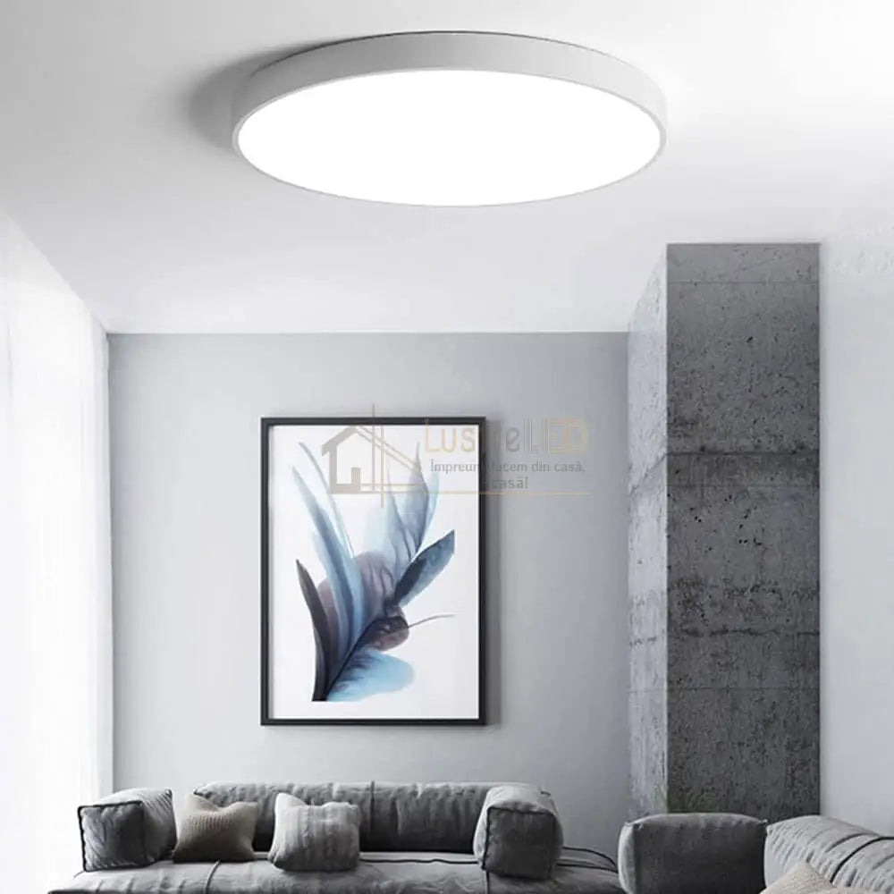 Plafoniera Led Rotunda 50Cm Ultra-Thin Echivalent 600W Ip44 Led Ceiling Light