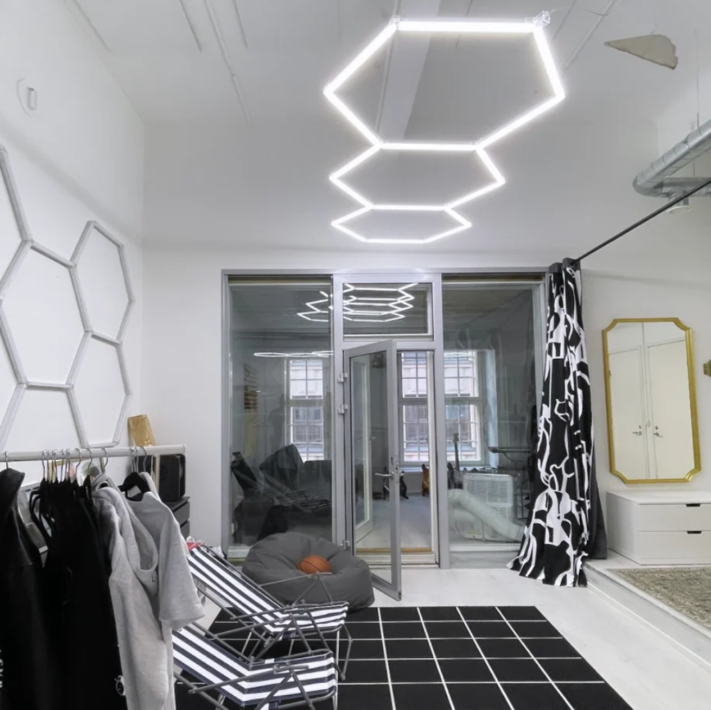 Plafoniera Led Tip Hexagon 98X244Cm 160W Echivalent 1500W Honeycomb Lights