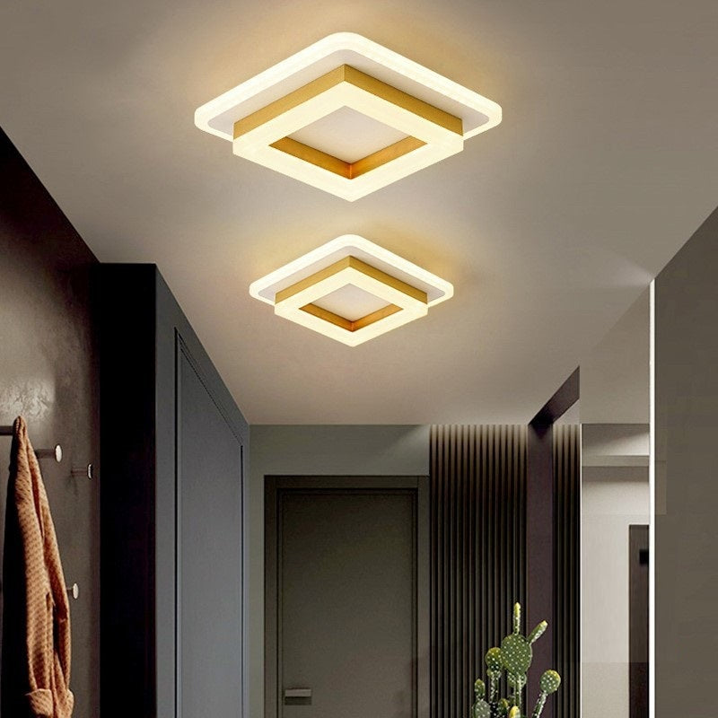 Lustra LED 64W QUADRATA GOLD Echivalent 200W