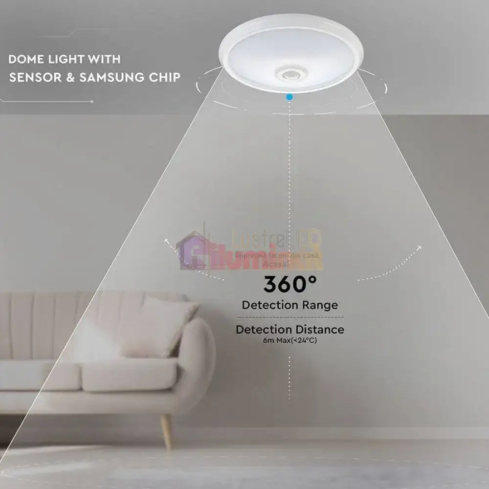 Plafoniera Senzor Miscare 2Xe27 Led Ceiling Light With Sensor