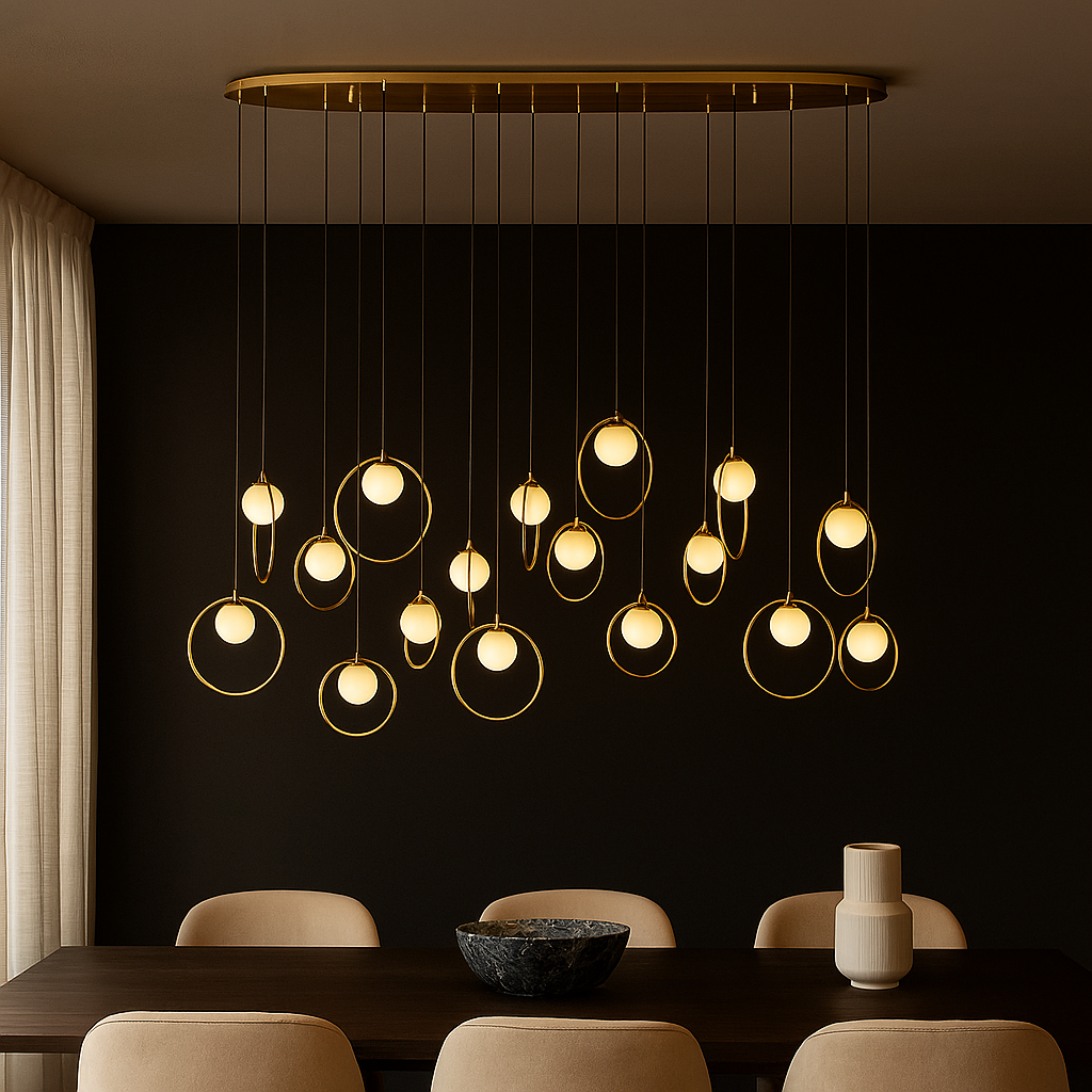 Lustra LED Dining Suspendata Abajur PORTOCOLOM Luxury 17Elemente
