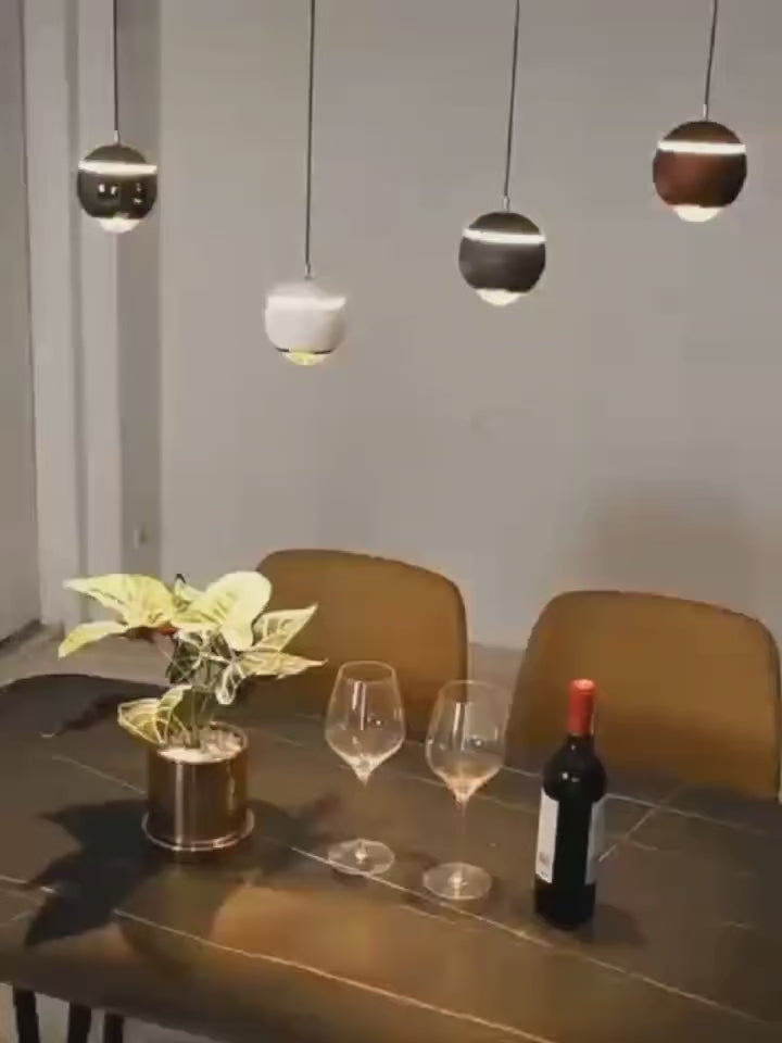 Încarcă videoclipul: Pendul LED 12W S10 Black Reglabil Pull UP/DOWN
