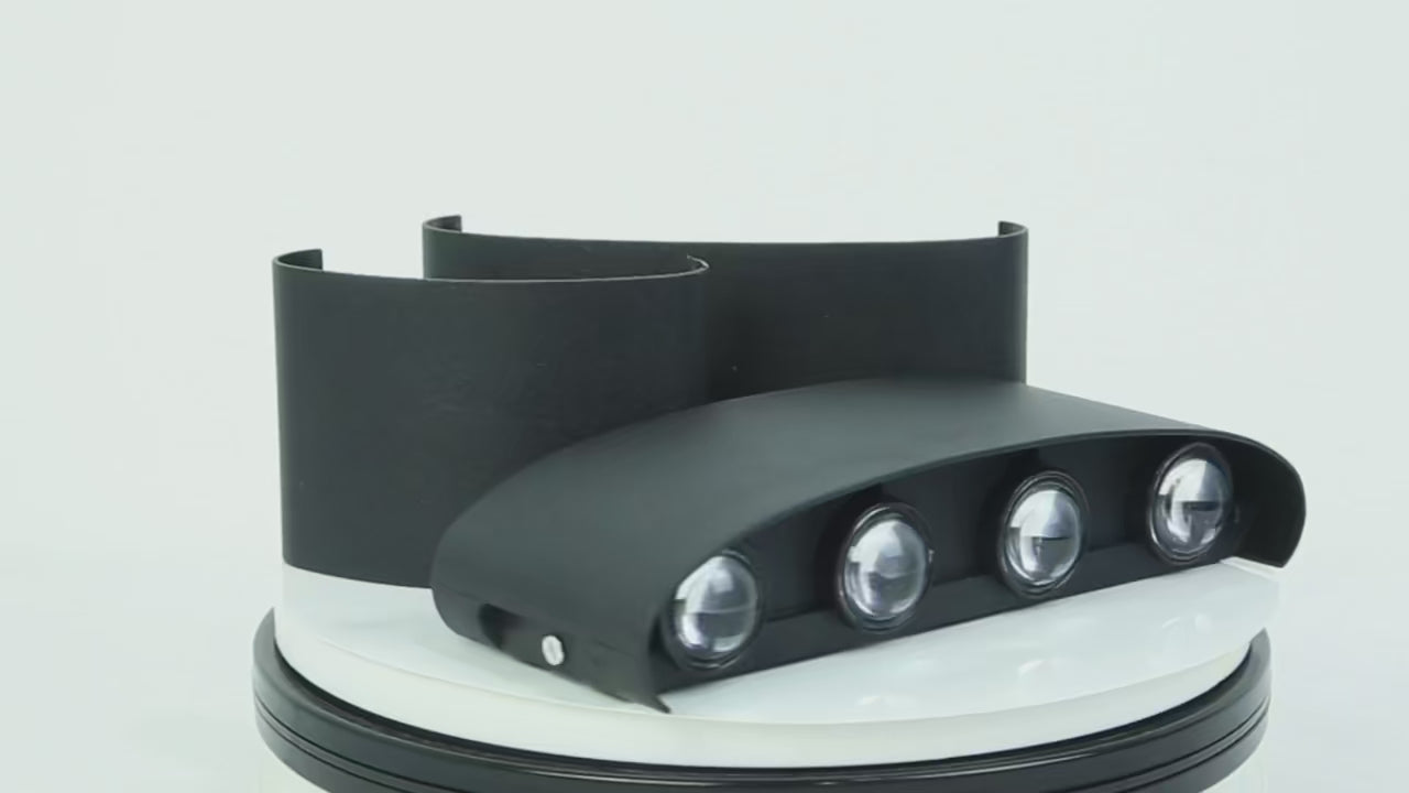 Încarcă videoclipul: Aplica LED 8W TRIO Exterior Neagra