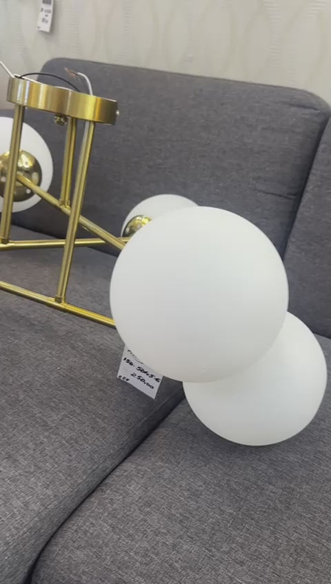 Încarcă videoclipul: Lustra Abajur MAT 6 Golden Stairs 5045/6