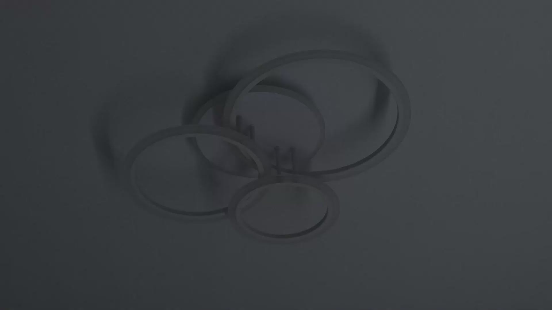 Încarcă videoclipul: Lustra LED 3 WHITE RINGS Echivalent 500W Telecomanda