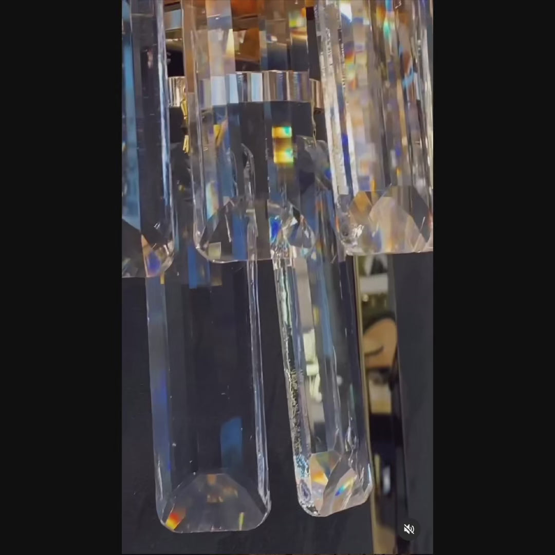 Încarcă videoclipul: Aplica Perete Cristal 2xE14 Gold Imperator