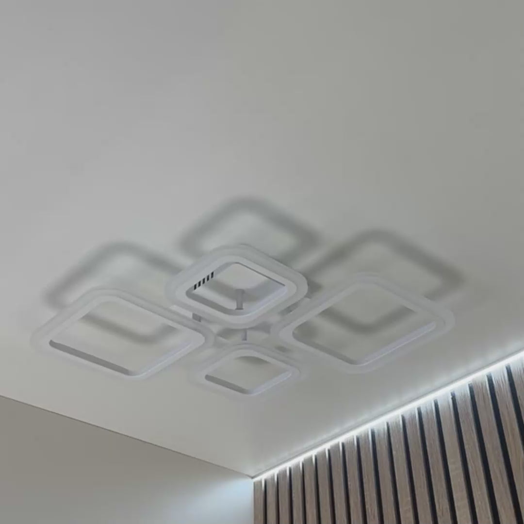 Încarcă videoclipul: Lustra LED 2+2 DIAMOND Echivalent 350W Telecomanda