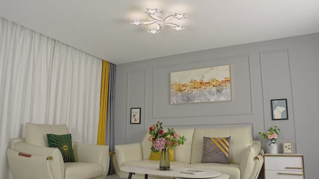 Încarcă videoclipul: Lustra LED 100W STAR Design SMART Echivalent 500W