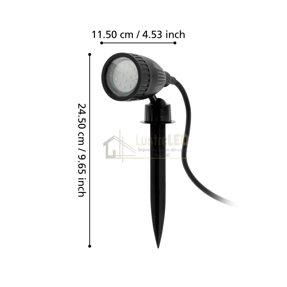 Proiector Ornamental De Gradina NEMA 1 Black 18CM STALP ORNAMENTAL GARDEN POLE