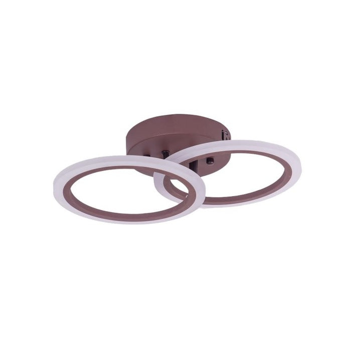 Lustra LED 1+1 CIRCLE BROWN Echivalent 300W Telecomanda