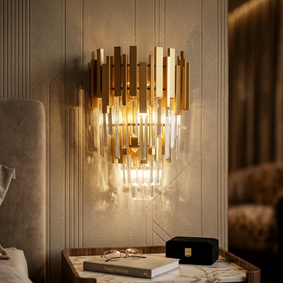Aplica Perete Cristal Double GLORY Gold