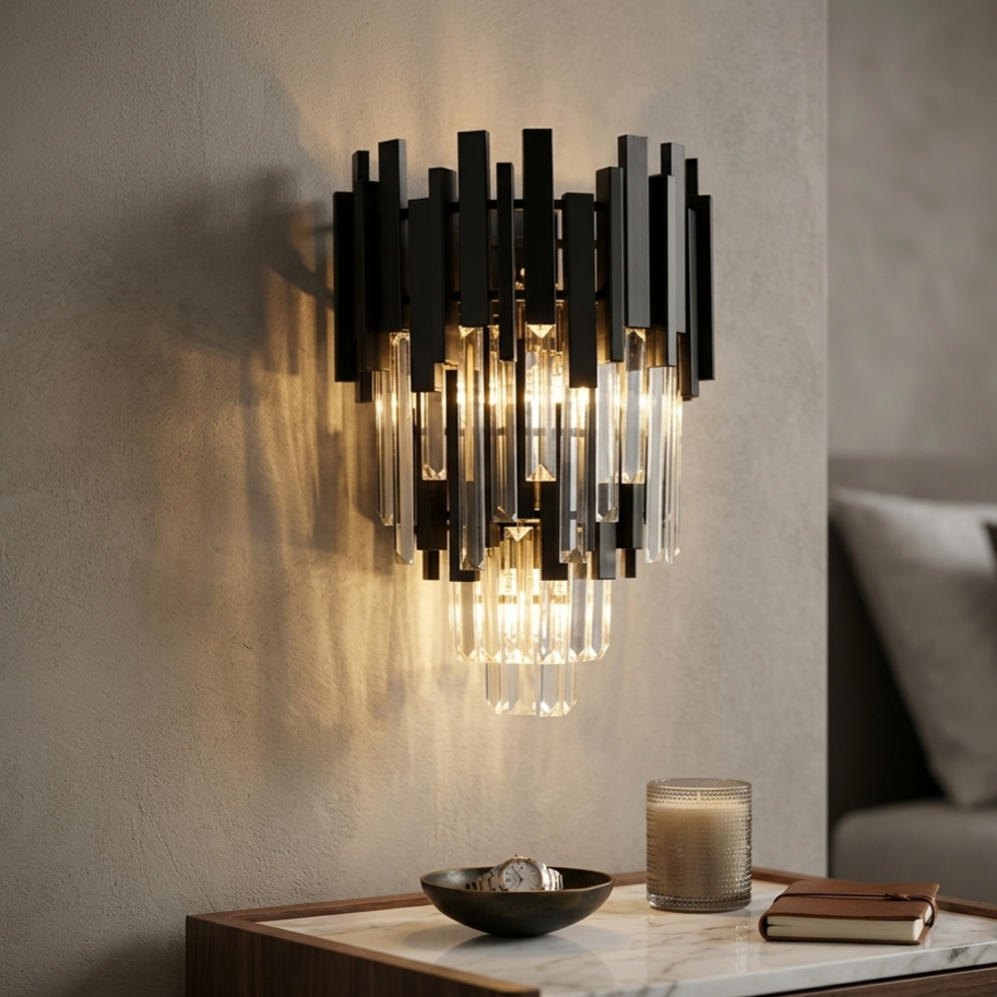 Aplica Perete Cristal BLACK WIDOW Double