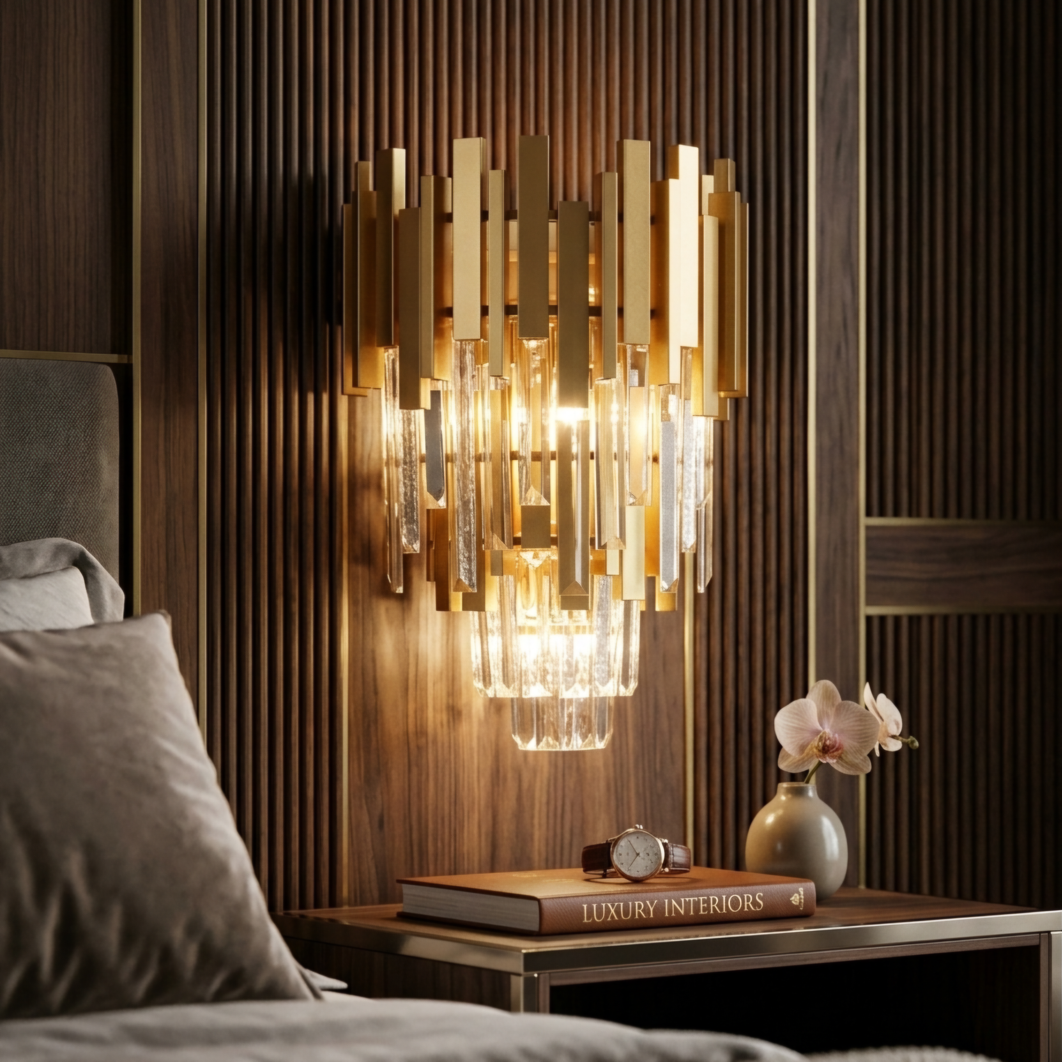 Aplica Perete Cristal Double GLORY Gold