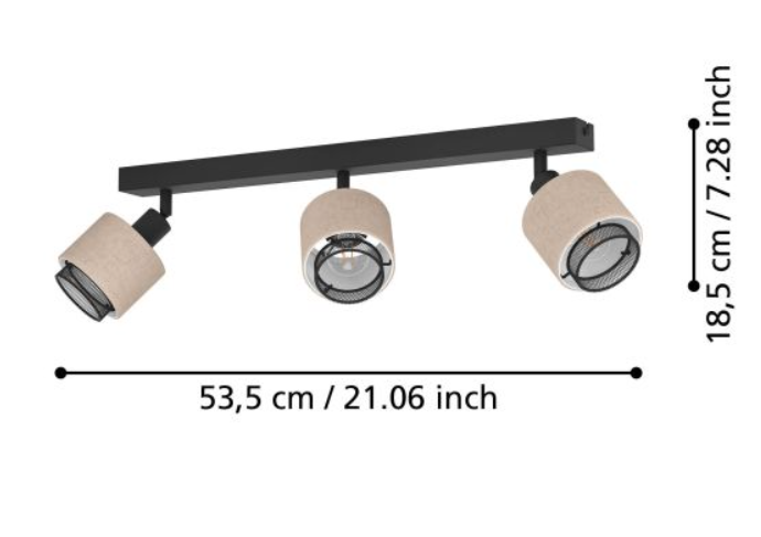 Lustra Cu 3 Spoturi Reglabile ROSLEY Eglo