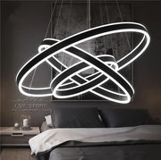 Lustra LED KING Black XXL 80cm 3 Segmente Echivalent 1200W Telecomanda