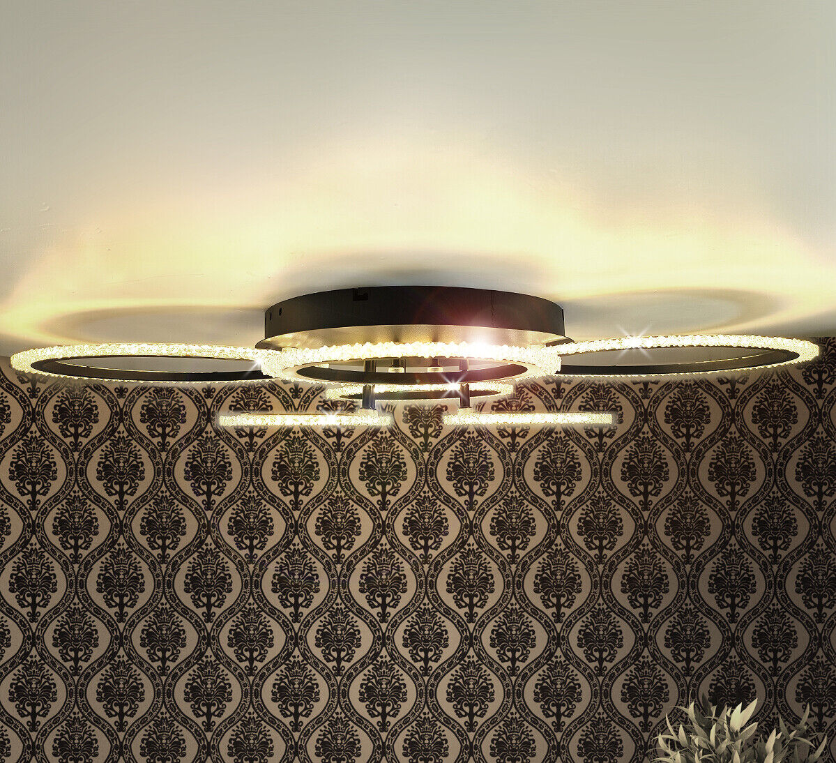 Lustra LED 4+2 CIRCLE BUBBLES BLACK Echivalent 600W Telecomanda