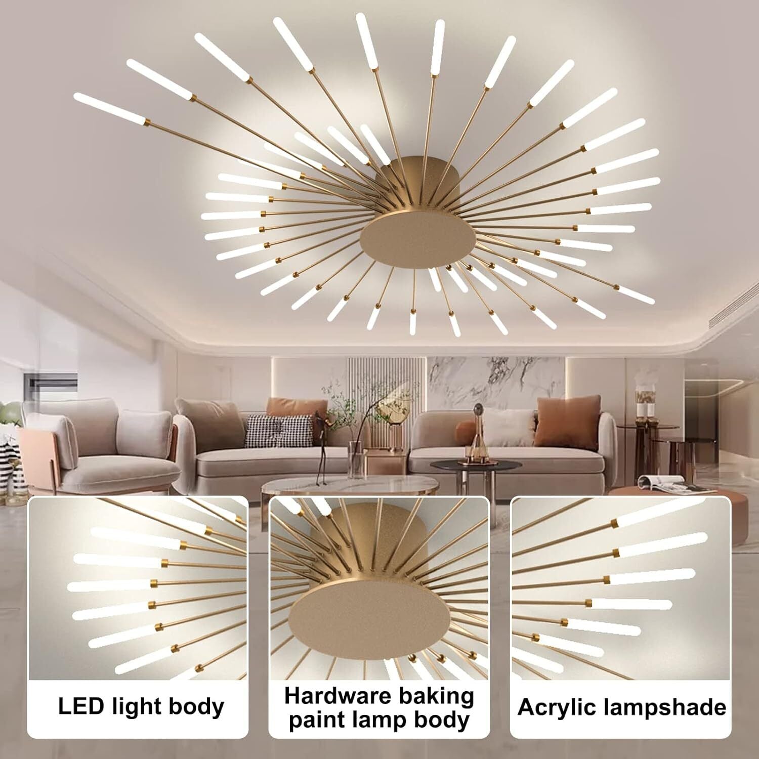 Lustra American Beauty GOLD Resigilat R3