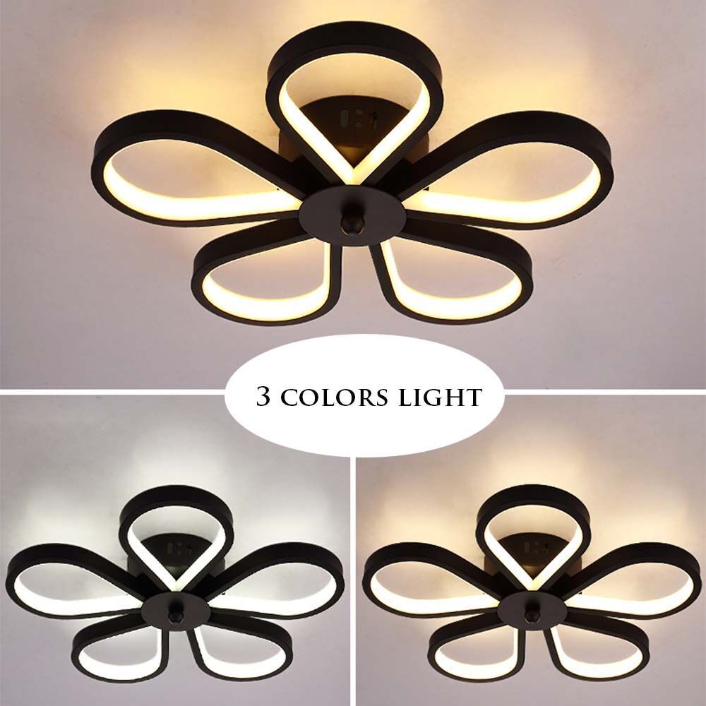 Aplica LED Mini FLOWER Black Echivalent 250W