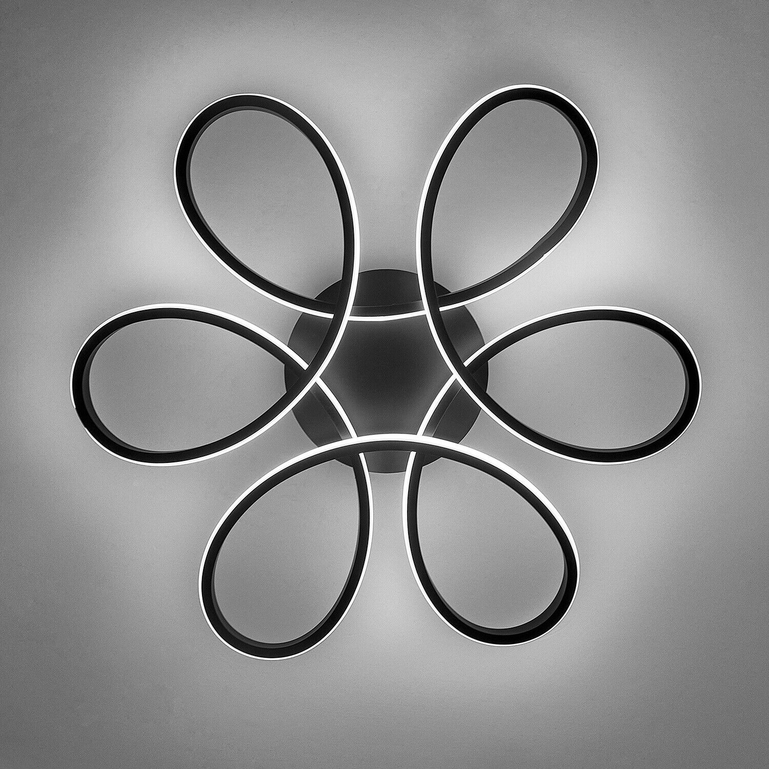 Lustra LED DAISY Black Echivalent 800W Telecomanda