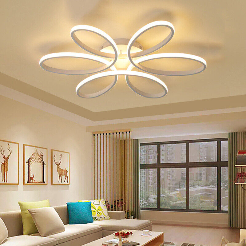 Lustra LED DAISY Alba Echivalent 800W Telecomanda