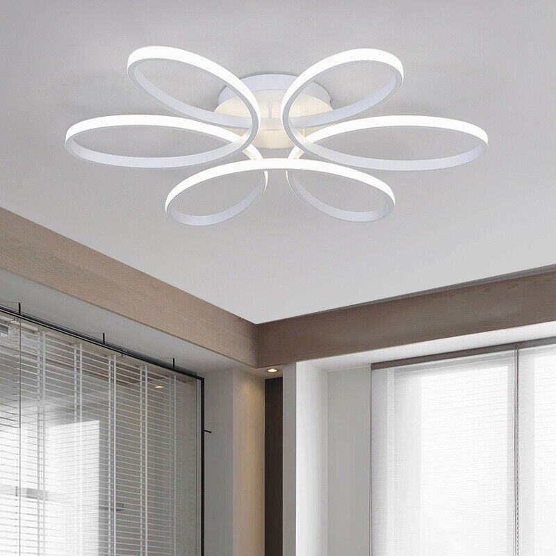 Lustra LED DAISY Alba Echivalent 800W Telecomanda