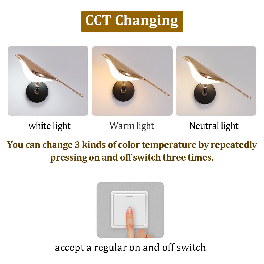 Aplica Led Luxury Golden Swallow Wall Light Fixtures