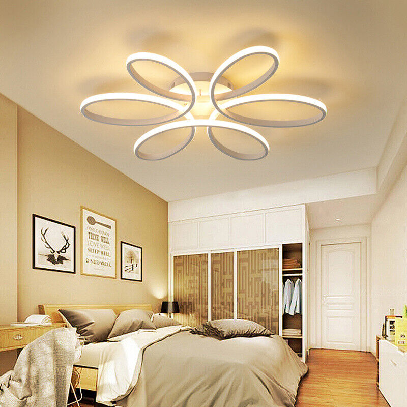 Lustra LED DAISY Alba Echivalent 800W Telecomanda