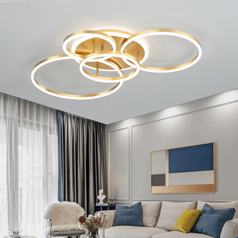 Lustra LED 234W CIRCLE GOLD Luxury Echivalent 1200W Telecomanda