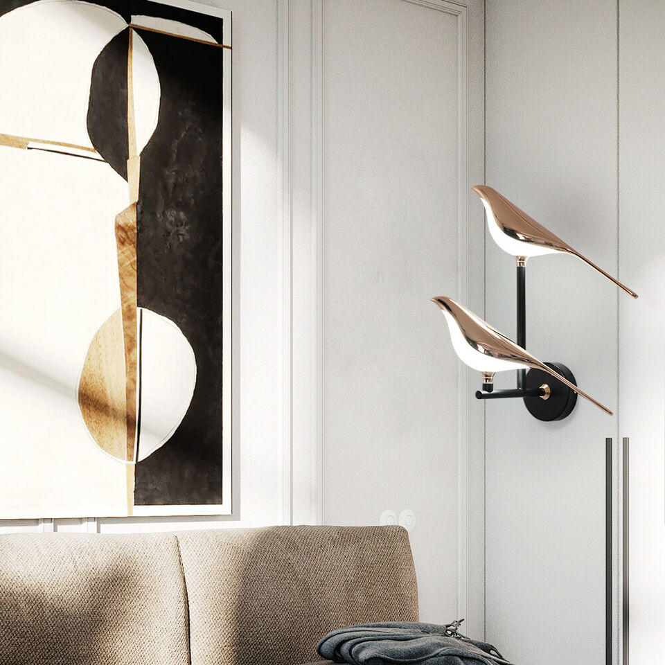 Aplica Led Luxury Golden Double Swallow Wall Light Fixtures
