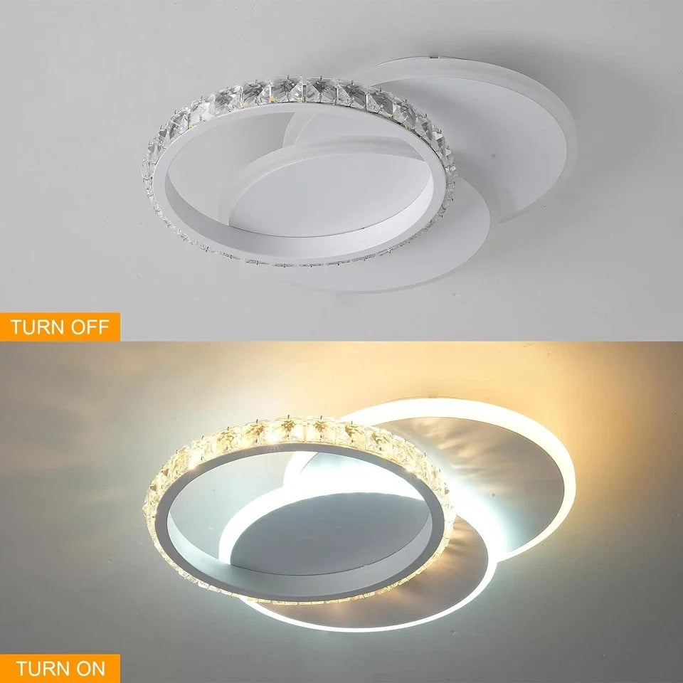 Lustra LED 30W RINGS CRISTAL Echivalent 200W