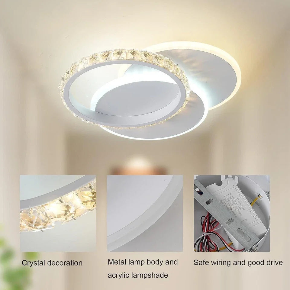 Lustra LED 30W RINGS CRISTAL Echivalent 200W