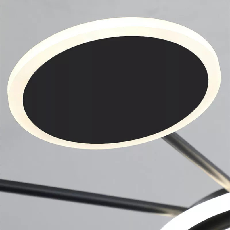 Lustra LED Gambit Black 4+4+1 Brate reglabile Echivalent 600W Telecomanda