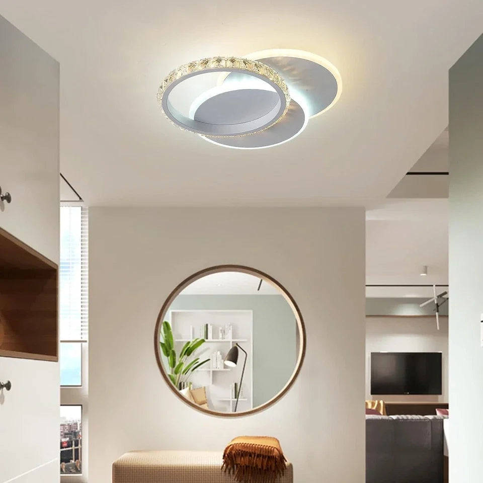 Lustra LED 30W RINGS CRISTAL Echivalent 200W
