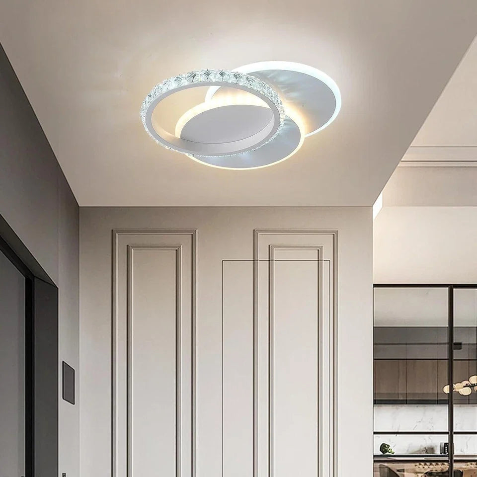Lustra LED 30W RINGS CRISTAL Echivalent 200W