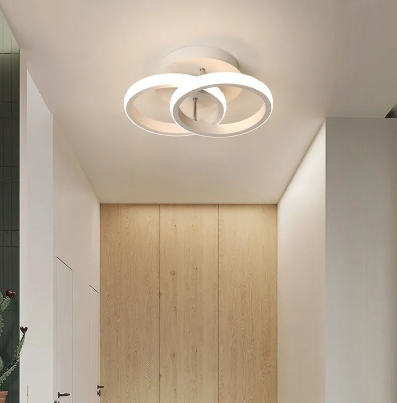 Lustra LED 28W Double RING Alb Echivalent 150W