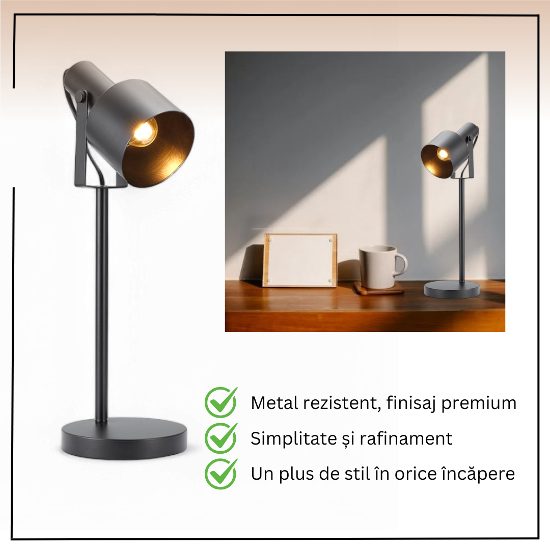 Veioza Moderna cu Bec 1xE27 Arcane Black