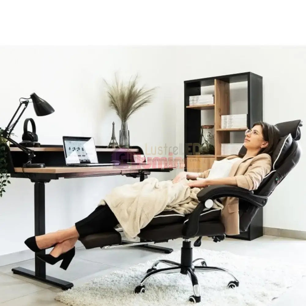 Scaun De Birou Reglabil Wf-807 Negru Chairs