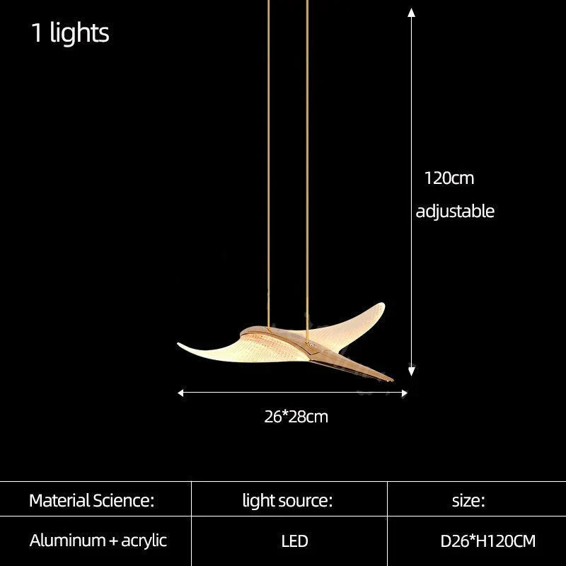 Pendul LED Luxury Golden Seagull