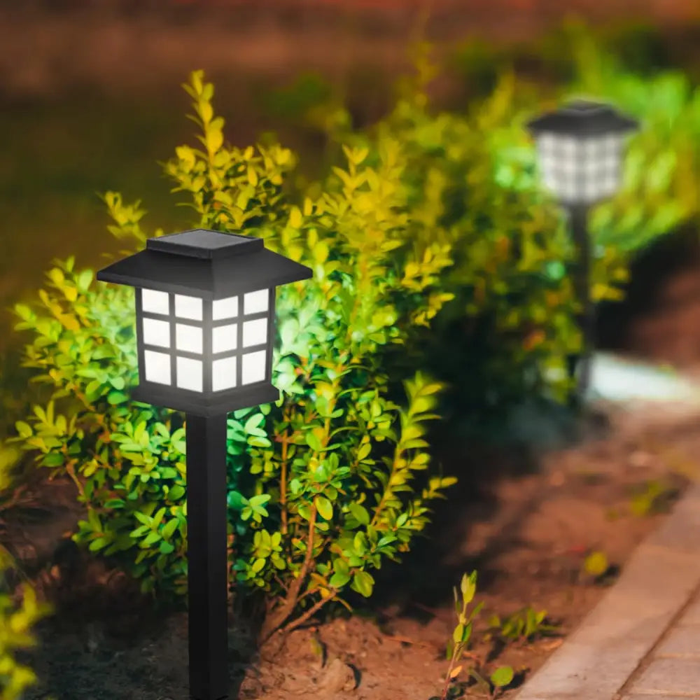 Set 2 Felinare Led Gradina Solar Past Landscape Pathway Lighting