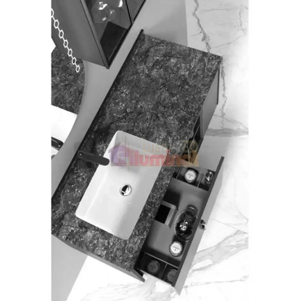 Set Mobilier Baie 100Cm Serenity Gray Bathroom Furniture