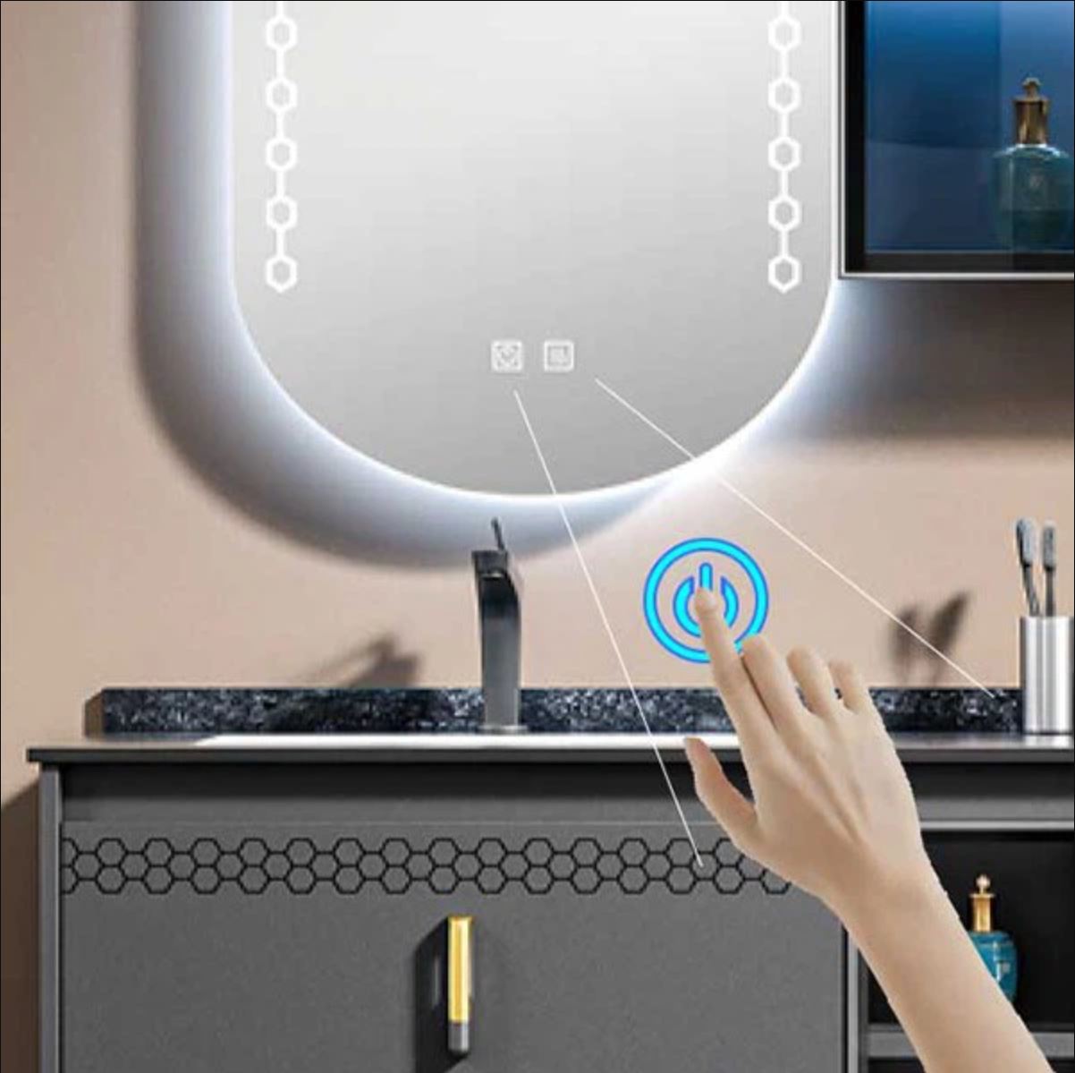 Set Mobilier Baie 100cm Serenity Gray