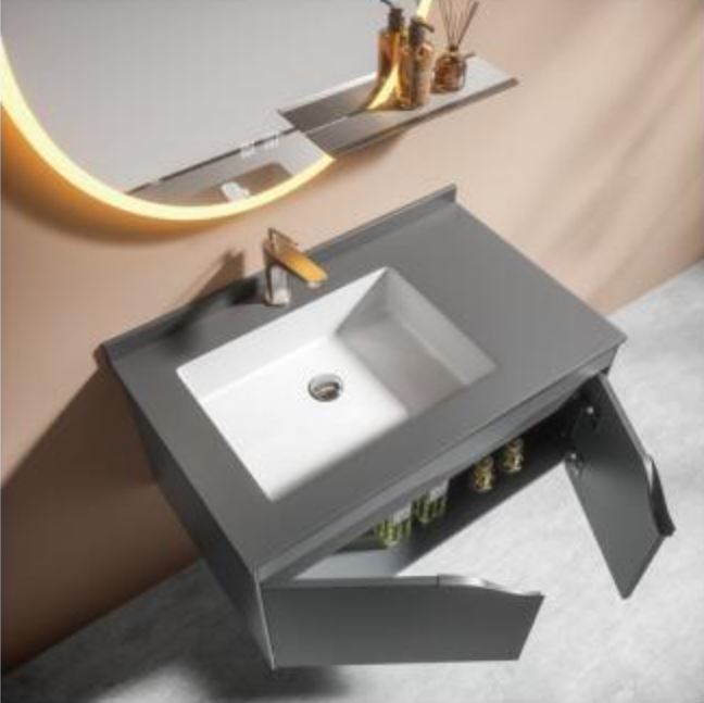 Set Mobilier Baie 80cm Gray Luxury T9002