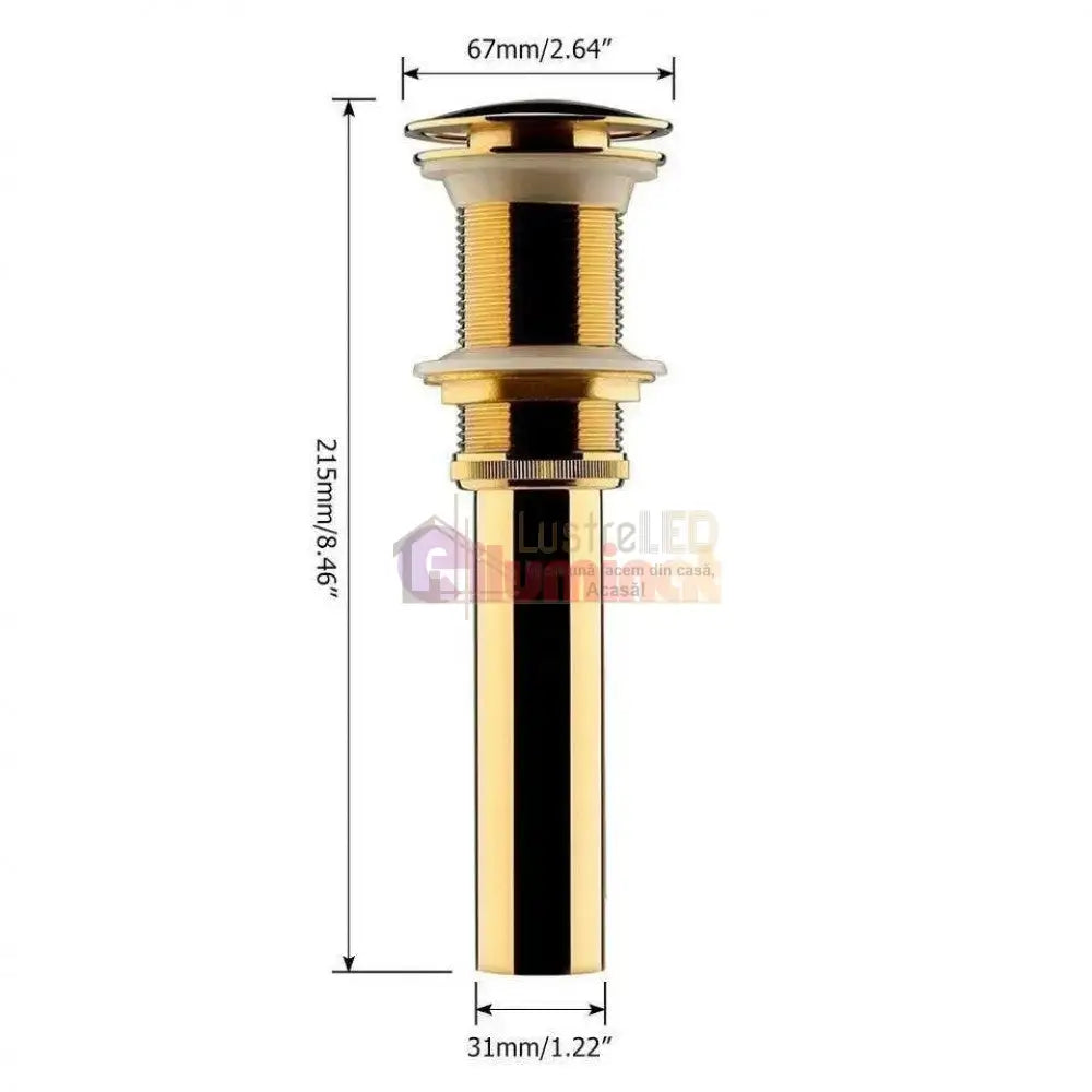 Sifon Lavoar Gold Cu Sistem De Prea Plin Sink Faucet