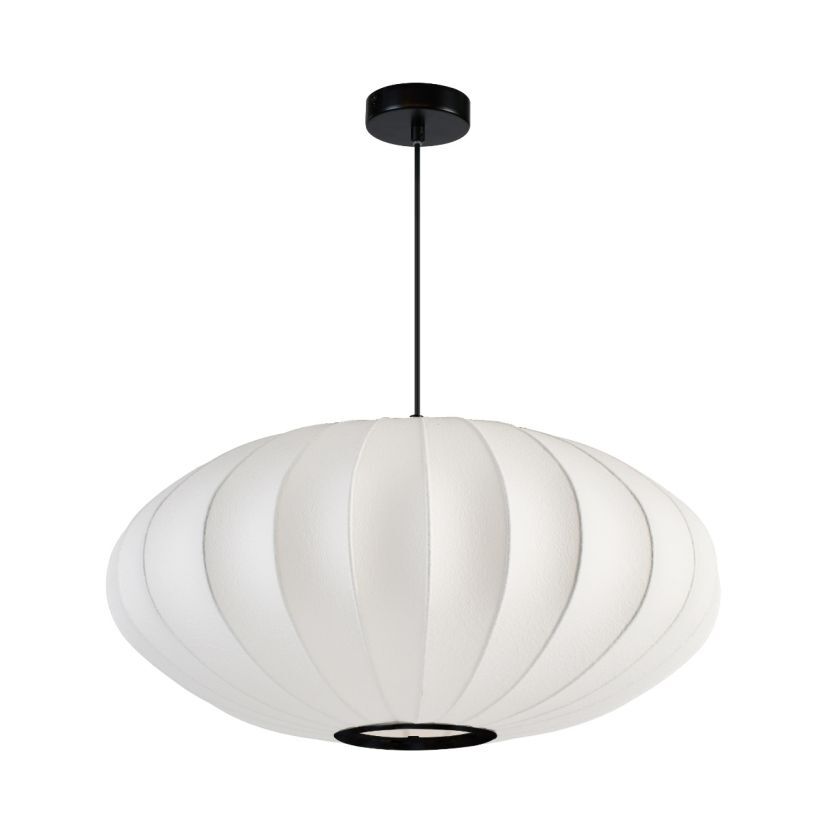 Lustra Suspendata Unique SILK 1xE27 White&Black