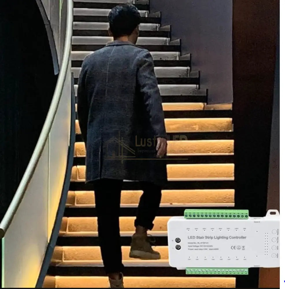 Sistem Iluminare Trepte Cu Banda Led Si Senzori - 17 Maxim Strips
