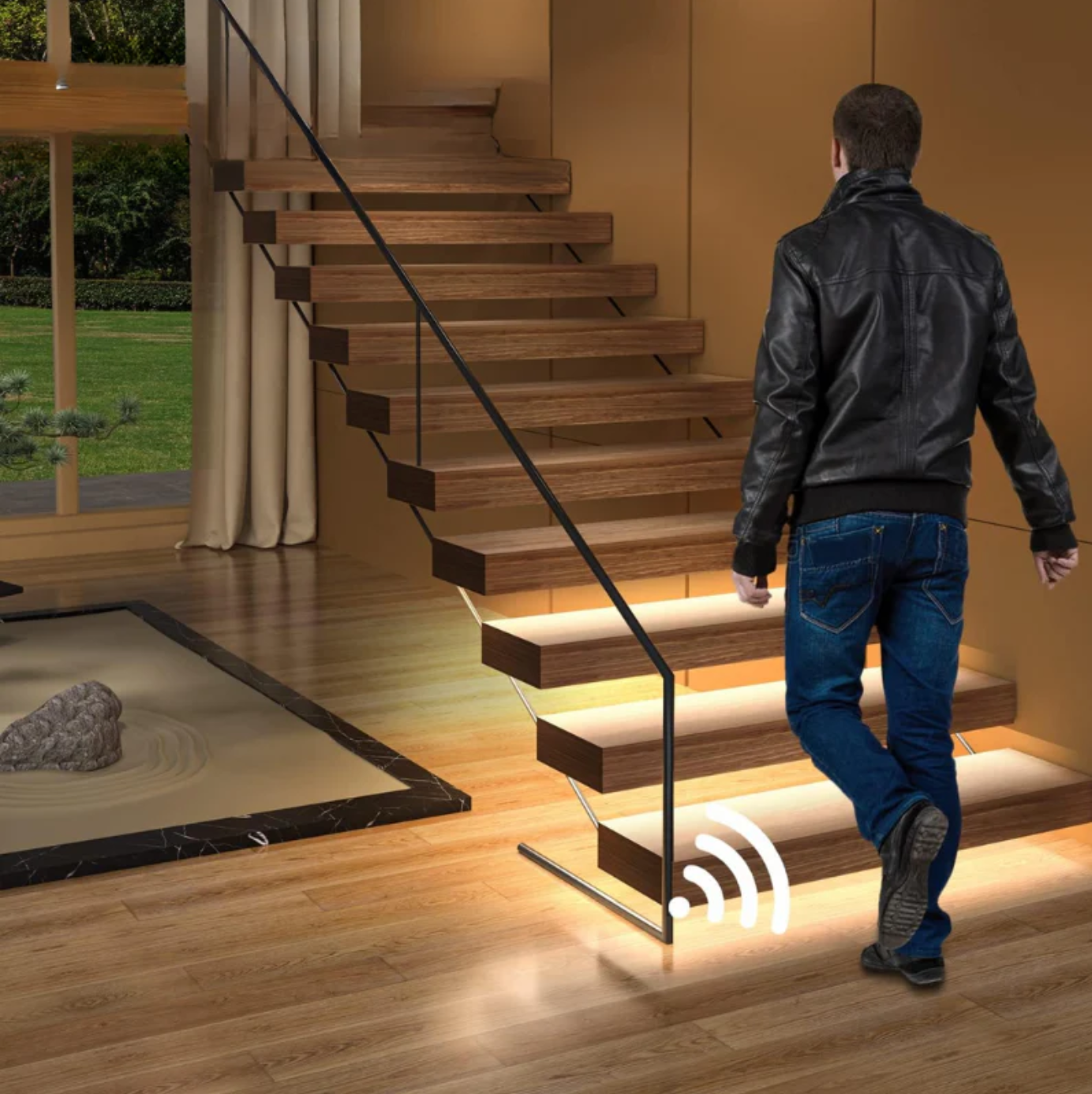 Sistem Iluminare Trepte cu Banda LED si Senzori - 32 Trepte - Maxim -